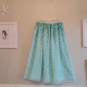 COPY - Sequin Aqua Skirt Girls size 6